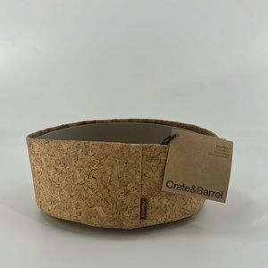 CRATE & BARREL Bambu Cork Bowl NWT